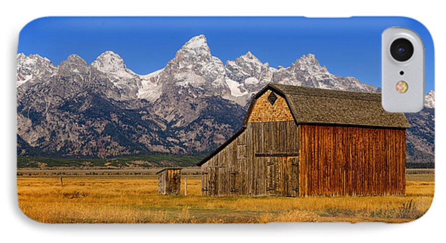 Mormon Row iPhone 7 Case featuring the photograph Murphy Barn by Greg Norrell
