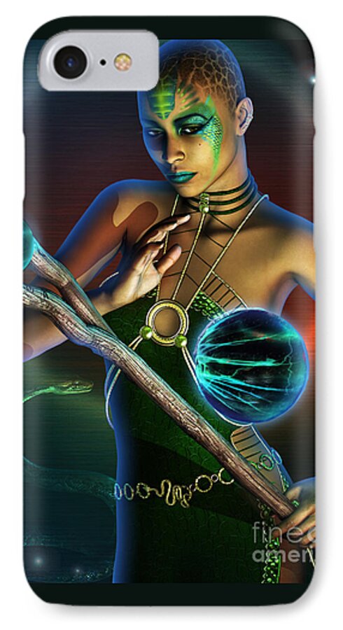 Myths And Legends iPhone 7 Case featuring the digital art Naga by Shadowlea Is