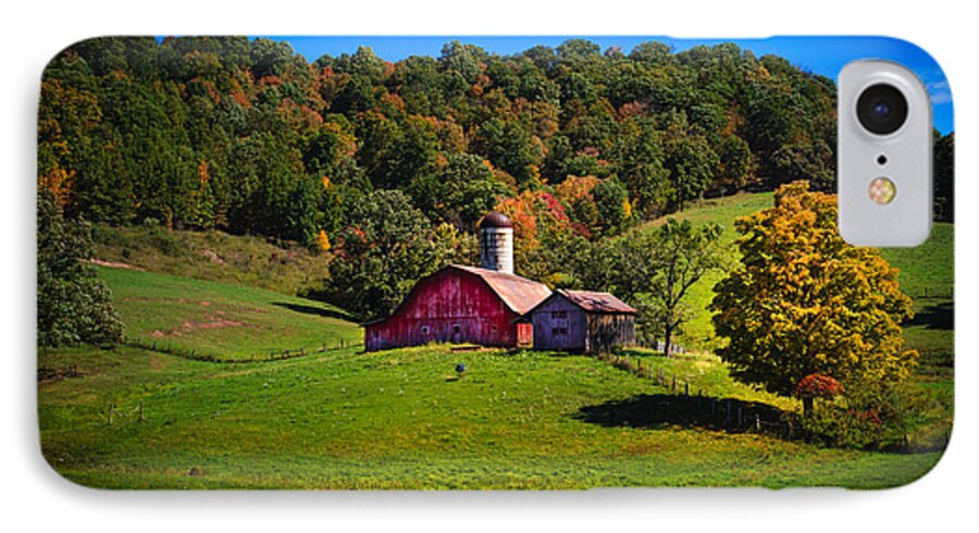 Farm iPhone 7 Case featuring the photograph nestled in the hills of West Virginia by Shane Holsclaw