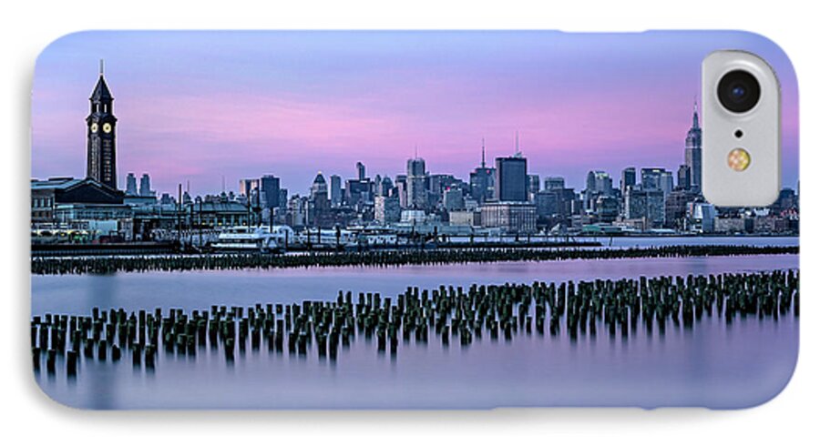 Esb iPhone 7 Case featuring the photograph New York City Skyline Stillness by Susan Candelario