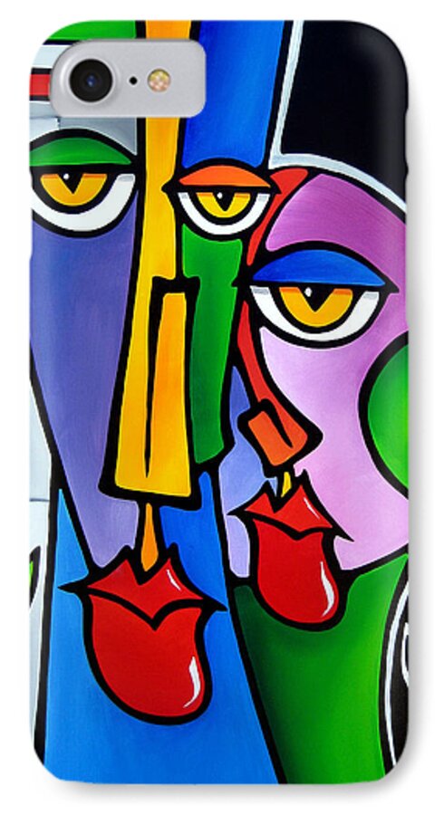 Fidostudio iPhone 7 Case featuring the painting Night And Day by Tom Fedro