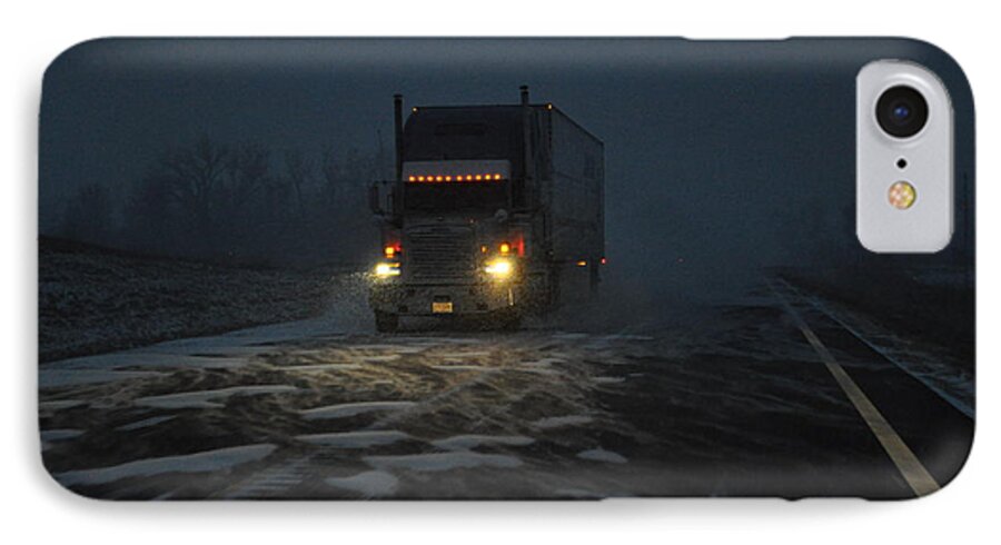 Truck iPhone 7 Case featuring the photograph Night Driver by Anjanette Douglas