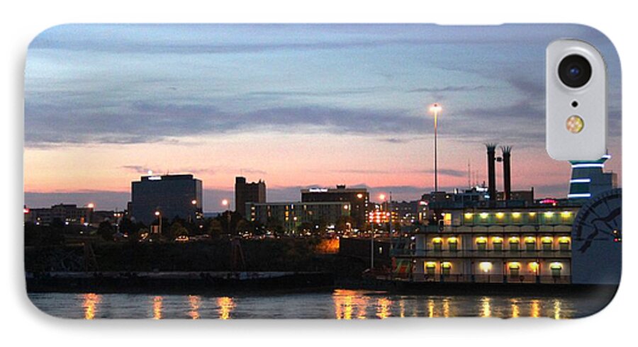 Rivers iPhone 7 Case featuring the photograph Night of Sioux City by Yumi Johnson