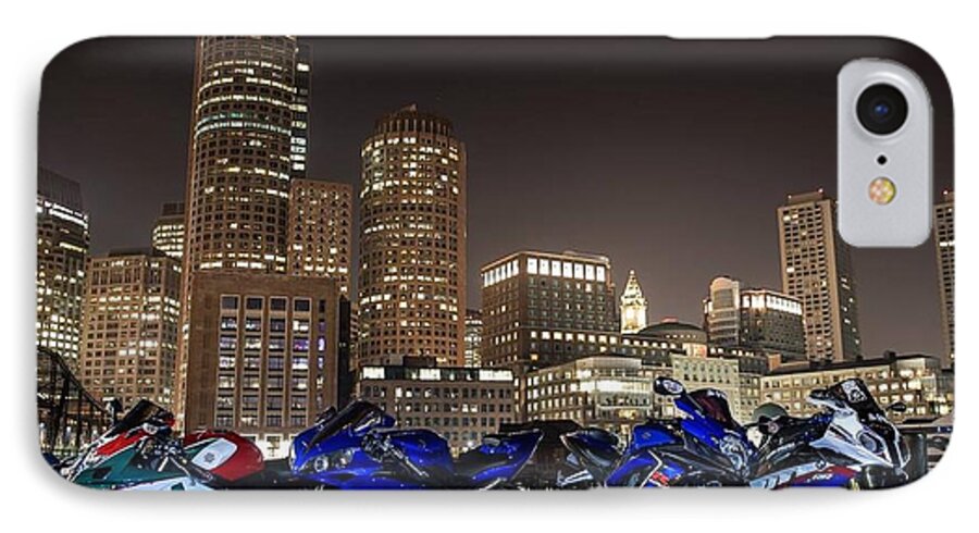 Motorcycle iPhone 7 Case featuring the photograph Night out by Lawrence Christopher