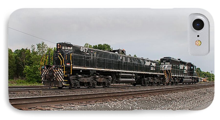 Ns iPhone 7 Case featuring the photograph Norfolk Southern - Linwood Yard - Spencer NC by John Black