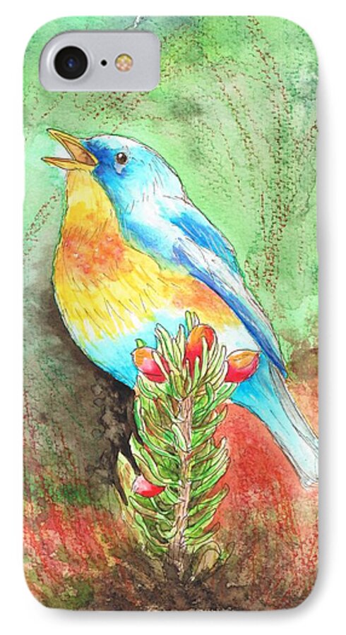 Nature iPhone 7 Case featuring the painting Northern Parula by Carlos G Groppa