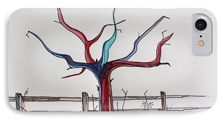 Tree iPhone 7 Case featuring the painting Roots by Pat Purdy