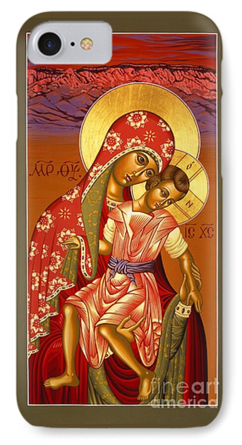 Mother Of God iPhone 7 Case featuring the painting Nuestra Senora de las Sandias 008 by William Hart McNichols