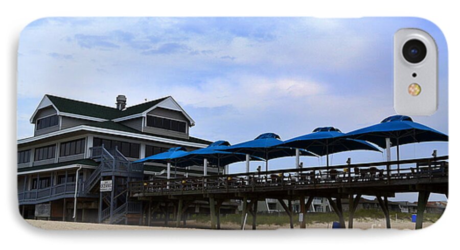 Oceanic Pier iPhone 7 Case featuring the photograph Ocean Pier and Restaurant by Amy Lucid