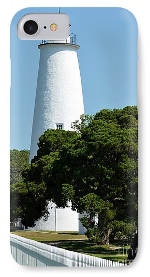 Lighthouse iPhone 7 Case featuring the photograph Ocracoke Island Light by Mel Steinhauer