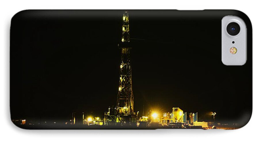 Oil iPhone 7 Case featuring the photograph Oil Rig by Jeff Swan
