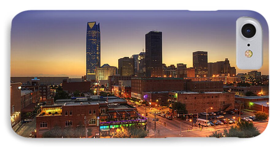 Okc iPhone 7 Case featuring the photograph Oklahoma City Nights by Ricky Barnard