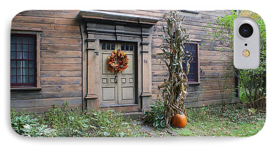Fall iPhone 7 Case featuring the photograph Old Deerfield MA Doorway in Fall by Lois Lepisto