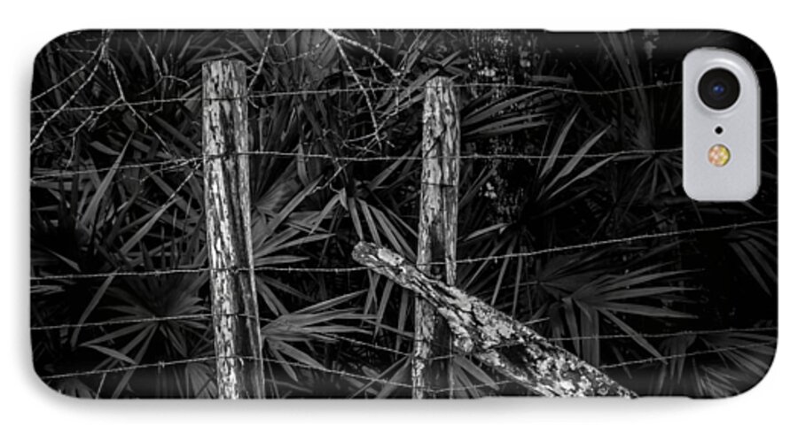 Cypress iPhone 7 Case featuring the photograph Old Fence by Christopher Perez