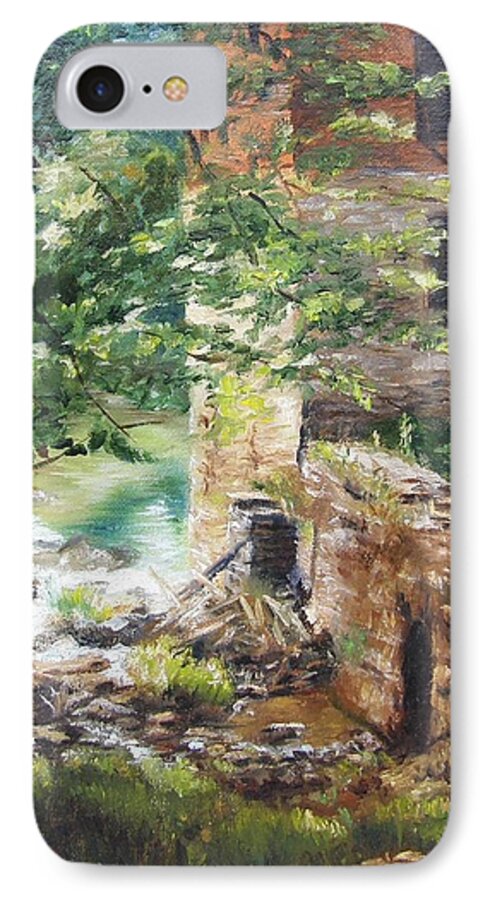 Water iPhone 7 Case featuring the painting Old Mill Stream I by Lori Brackett