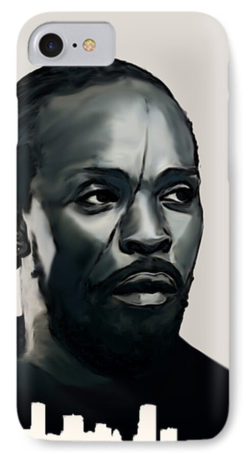 Film iPhone 7 Case featuring the painting Omar Little by Jeff DOttavio