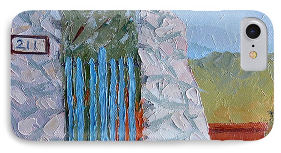 Southwest Portal iPhone 7 Case featuring the painting On A Mountain by Susan Woodward