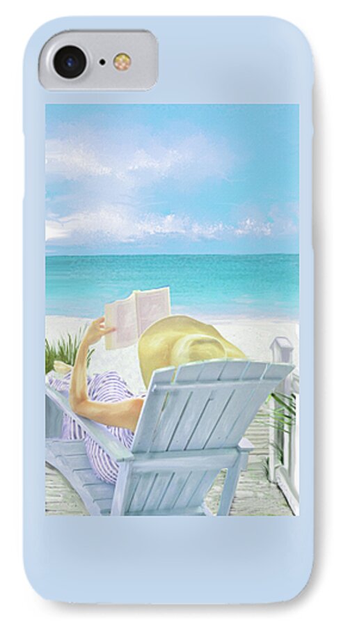 Jane Schnetlage iPhone 7 Case featuring the digital art On Beach Time by Jane Schnetlage
