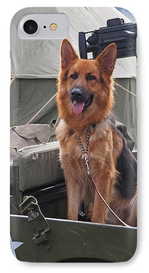 Puppy iPhone 7 Case featuring the photograph On Guard Duty by Gill Billington