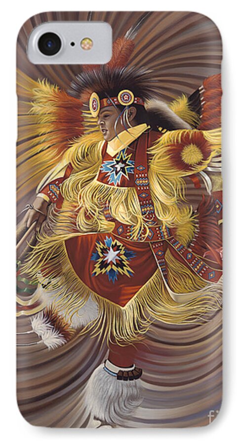 Sacred iPhone 7 Case featuring the painting On Sacred Ground Series 4 by Ricardo Chavez-Mendez