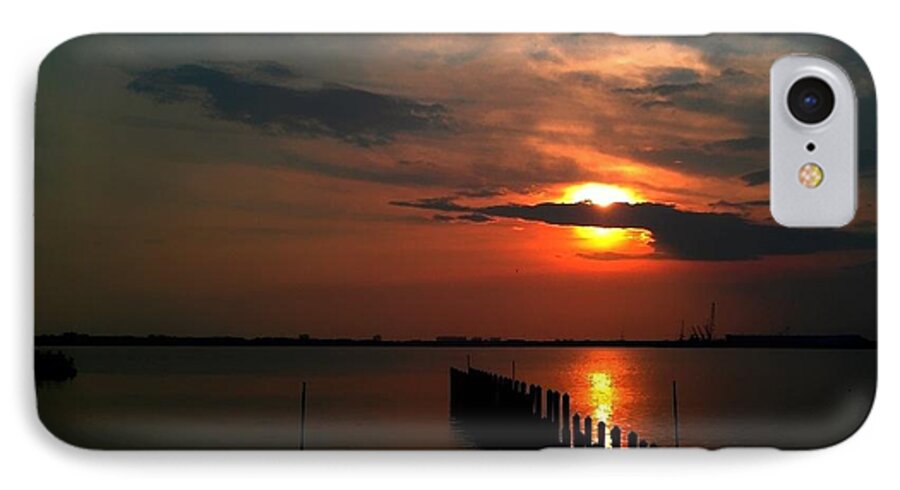 Florida iPhone 7 Case featuring the photograph On The Boardwalk by Debra Forand