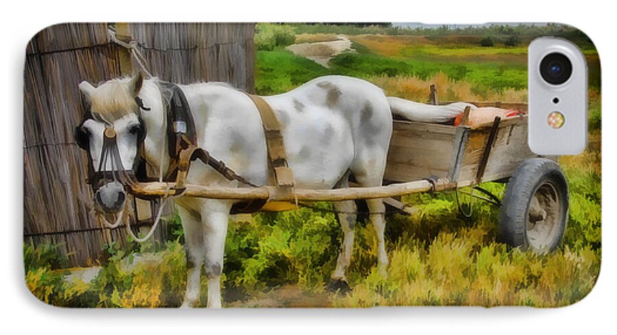 Ken iPhone 7 Case featuring the photograph One Horse Wagon by Ken Johnson