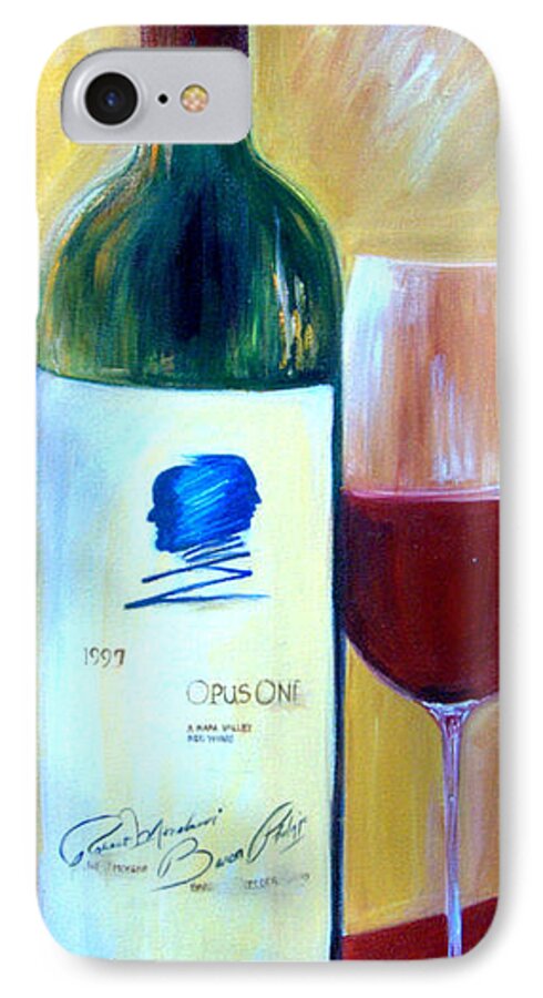 Opus One iPhone 7 Case featuring the painting Opus one by Sheri Chakamian