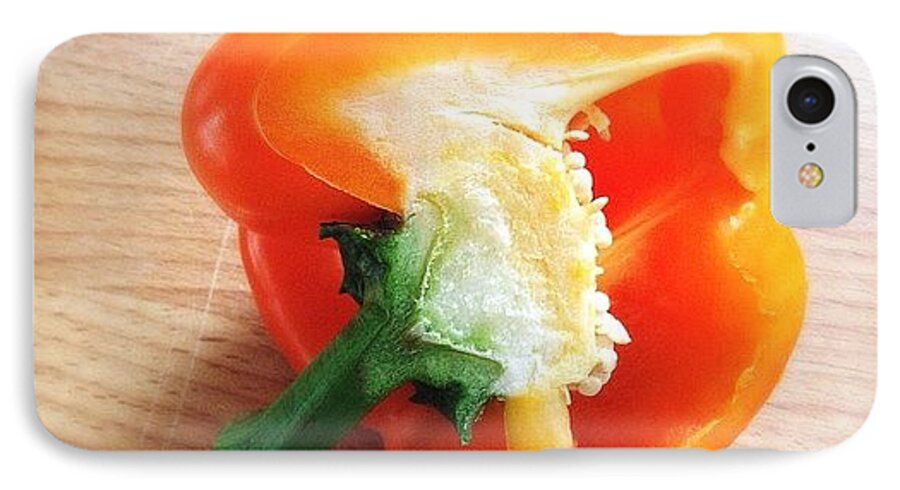 Bell Pepper iPhone 7 Case featuring the photograph Orange bell pepper by Matthias Hauser