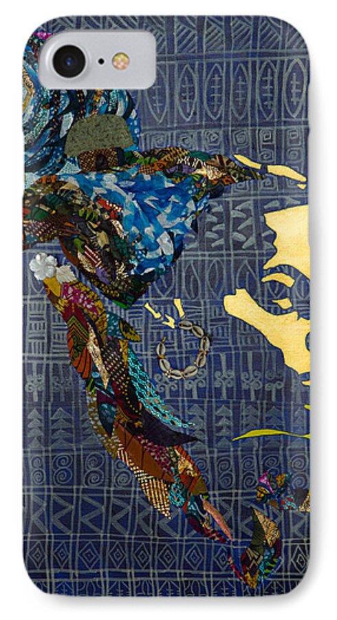 Profile iPhone 7 Case featuring the tapestry - textile Ori Dreams of Home by Apanaki Temitayo M