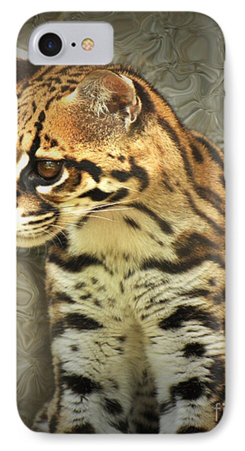 Dwarf Leopard iPhone 7 Case featuring the photograph Oscelot by Josephine Cohn