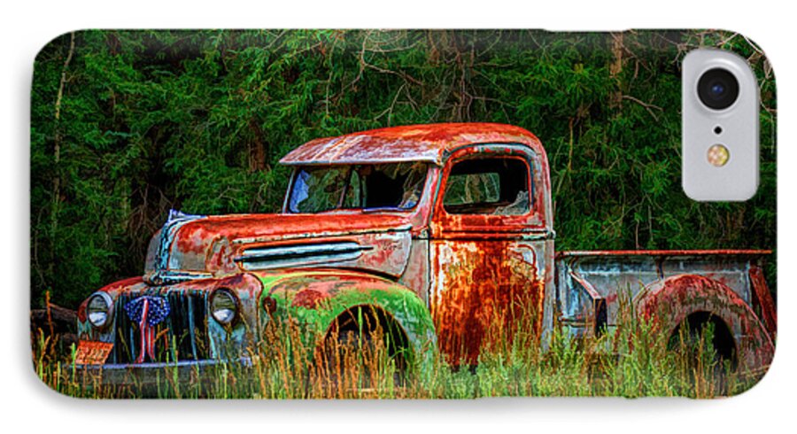 Truck iPhone 7 Case featuring the photograph Patriotic Truck by Priscilla Burgers