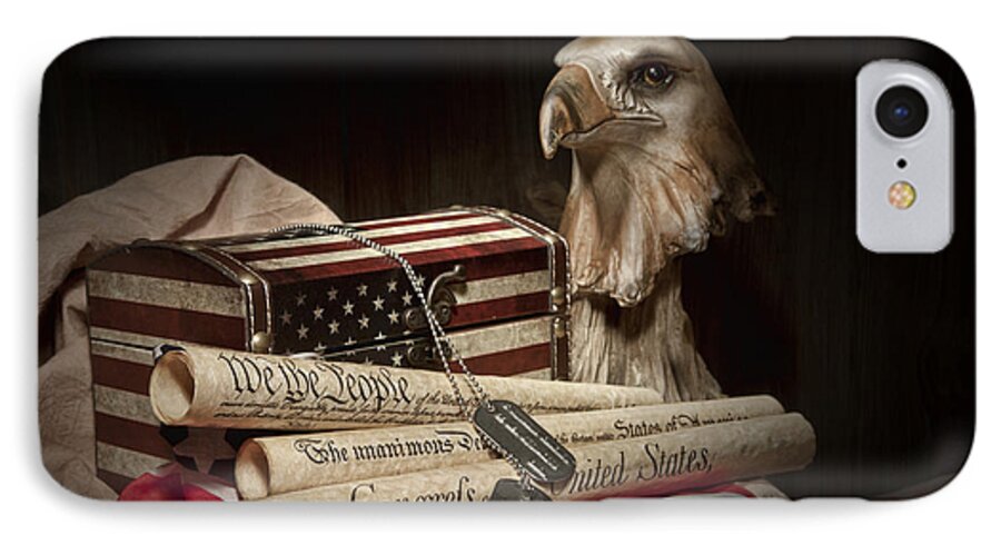 Eagle iPhone 7 Case featuring the photograph Patriotism by Tom Mc Nemar