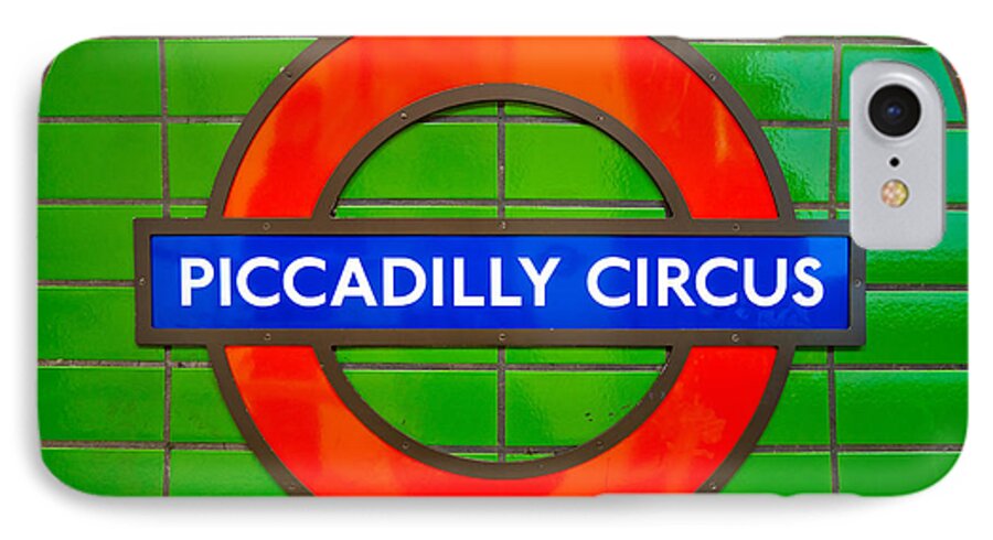London iPhone 7 Case featuring the photograph Piccadilly Circus Tube Station by Luciano Mortula