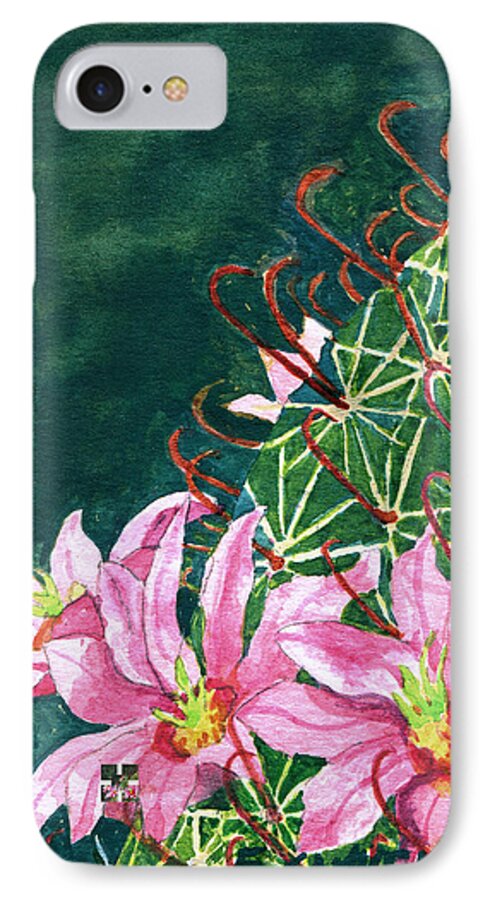 Fishhook Barrel iPhone 7 Case featuring the painting Pink Beauty by Eric Samuelson