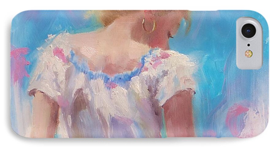Artist Pino iPhone 7 Case featuring the painting Pino Study by Laura Lee Zanghetti