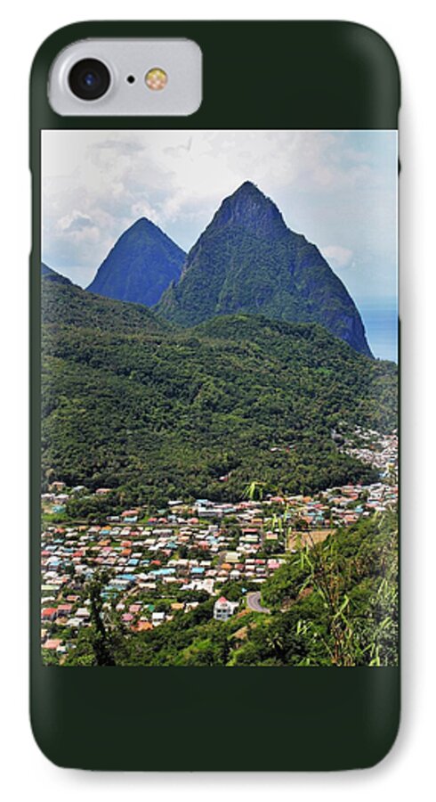 Pitons iPhone 7 Case featuring the photograph Pitons by Karl Anderson