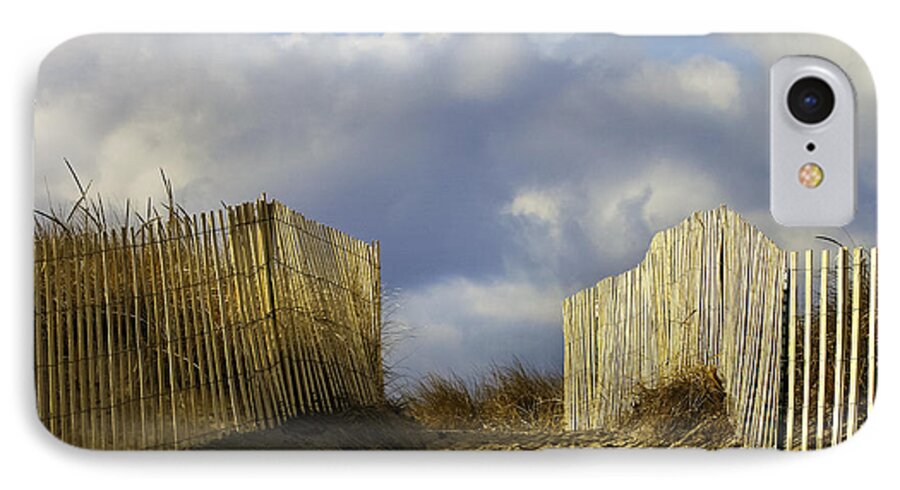Beach iPhone 7 Case featuring the photograph Plum Island Fence by Betty Denise