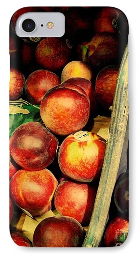Fruitstand iPhone 7 Case featuring the photograph Plums and Nectarines by Miriam Danar