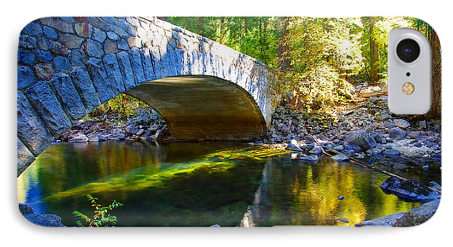 California iPhone 7 Case featuring the photograph Pohono Bridge Yosemite National Park by Scott McGuire