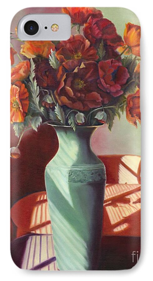 Still Life iPhone 7 Case featuring the painting Poppies by Marlene Book