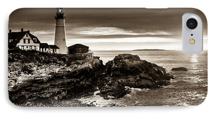 Sunrise iPhone 7 Case featuring the photograph Portland Head Lighthouse Sunrise by Alana Ranney