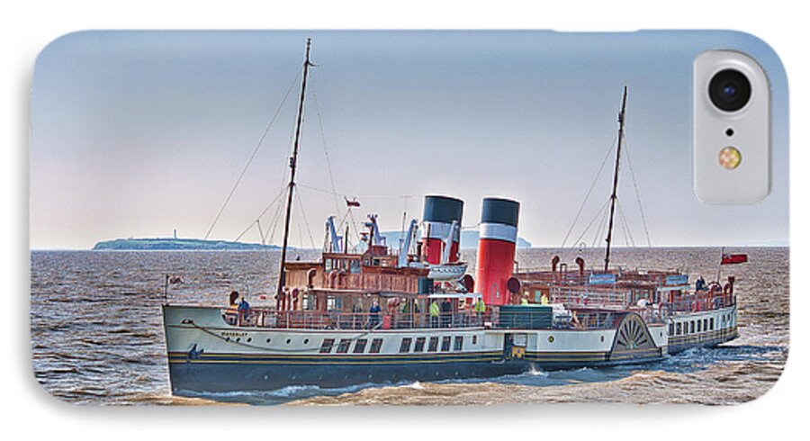 The Waverley Paddle Steamer iPhone 7 Case featuring the photograph PS Waverley Approaching Penarth by Steve Purnell