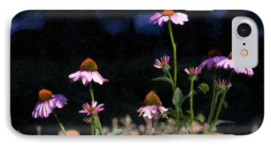 Purple Coneflowers iPhone 7 Case featuring the photograph Purple Coneflowers Echinacea by Linda Matlow