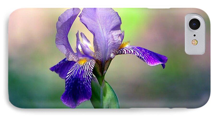 Iris iPhone 7 Case featuring the photograph Purple Iris by Deena Stoddard