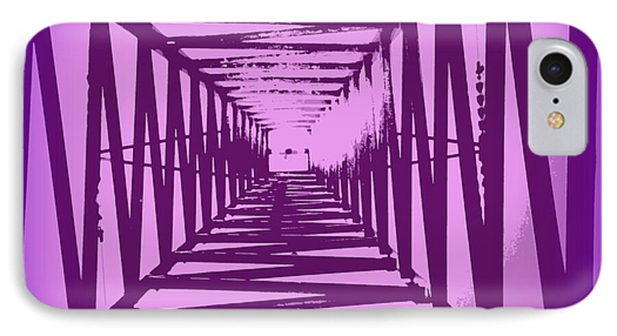 Purple iPhone 7 Case featuring the photograph Purple Perspective by Clare Bevan