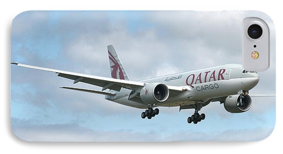 Boeing iPhone 7 Case featuring the photograph Qatar 777 by Jeff Cook