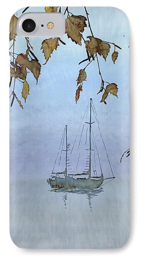 Sailboat iPhone 7 Case featuring the tapestry - textile Quiet Water by Carolyn Doe