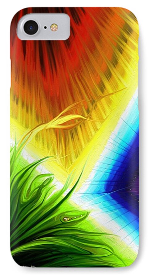 Abstract iPhone 7 Case featuring the digital art Quilted by Jennifer Galbraith