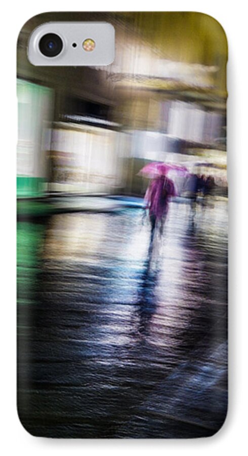 Impressionist iPhone 7 Case featuring the photograph Rainy Streets by Alex Lapidus