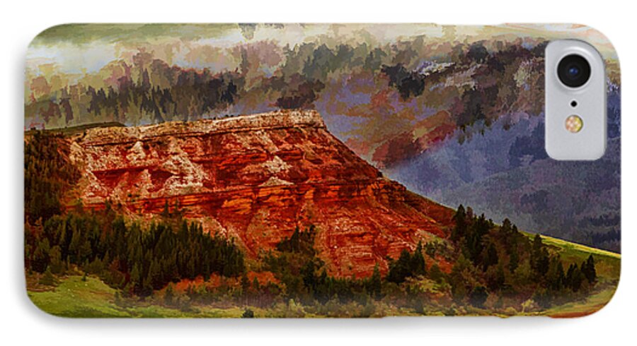 Abstract iPhone 7 Case featuring the photograph Red Bluff Fantasy by Don Vine